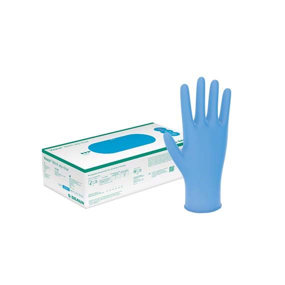 slide image Vasco Nitril sky-blue Handschuhe